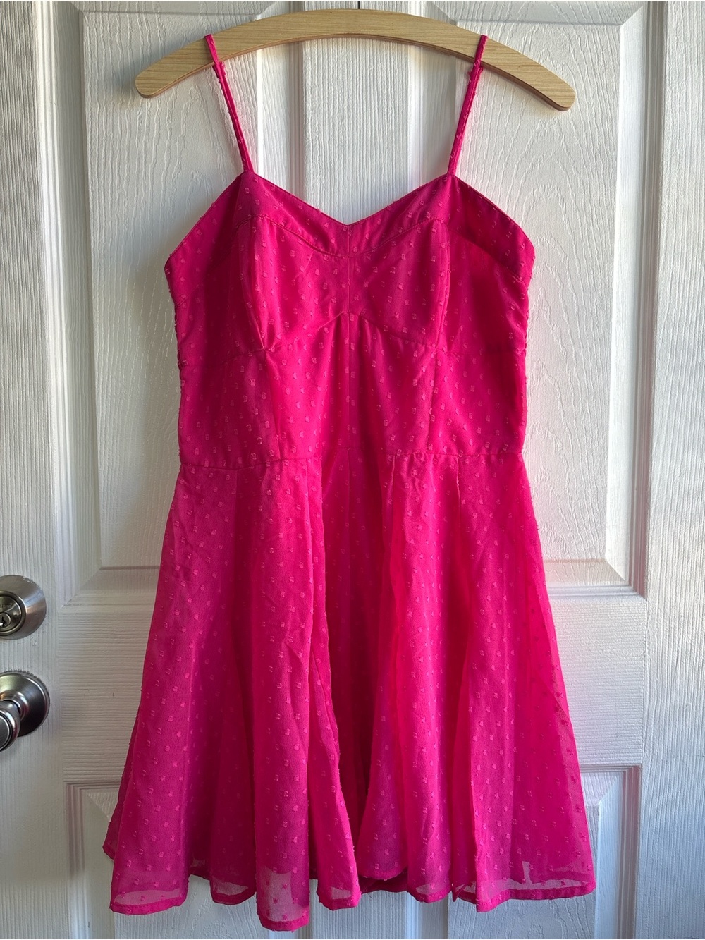 Y2K Pink Babydoll Dress Chiffon Sweetheart Smocked Lined -M